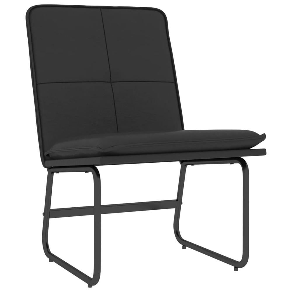 Lounge Chair Black 21.3"x29.5"x29.9" Faux Leather. Picture 1