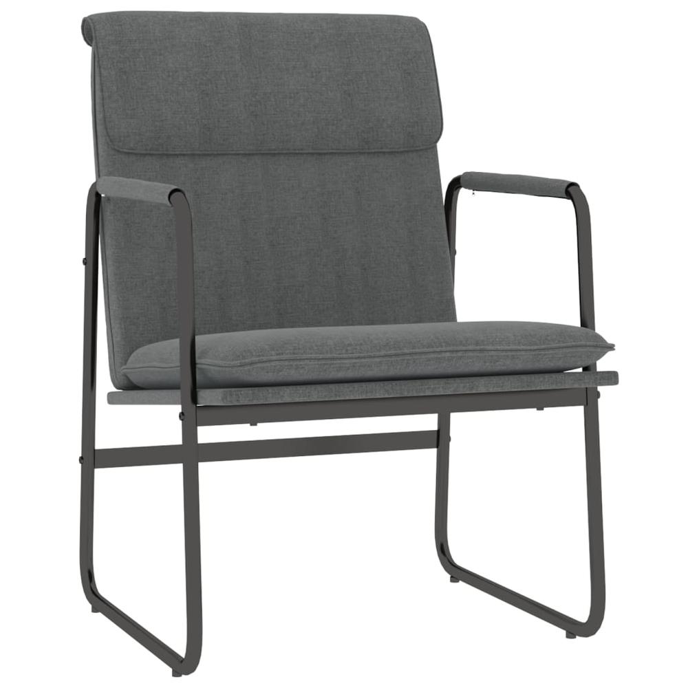 Lounge Chair Dark Gray 21.7"x25.2"x31.5" Fabric. Picture 1