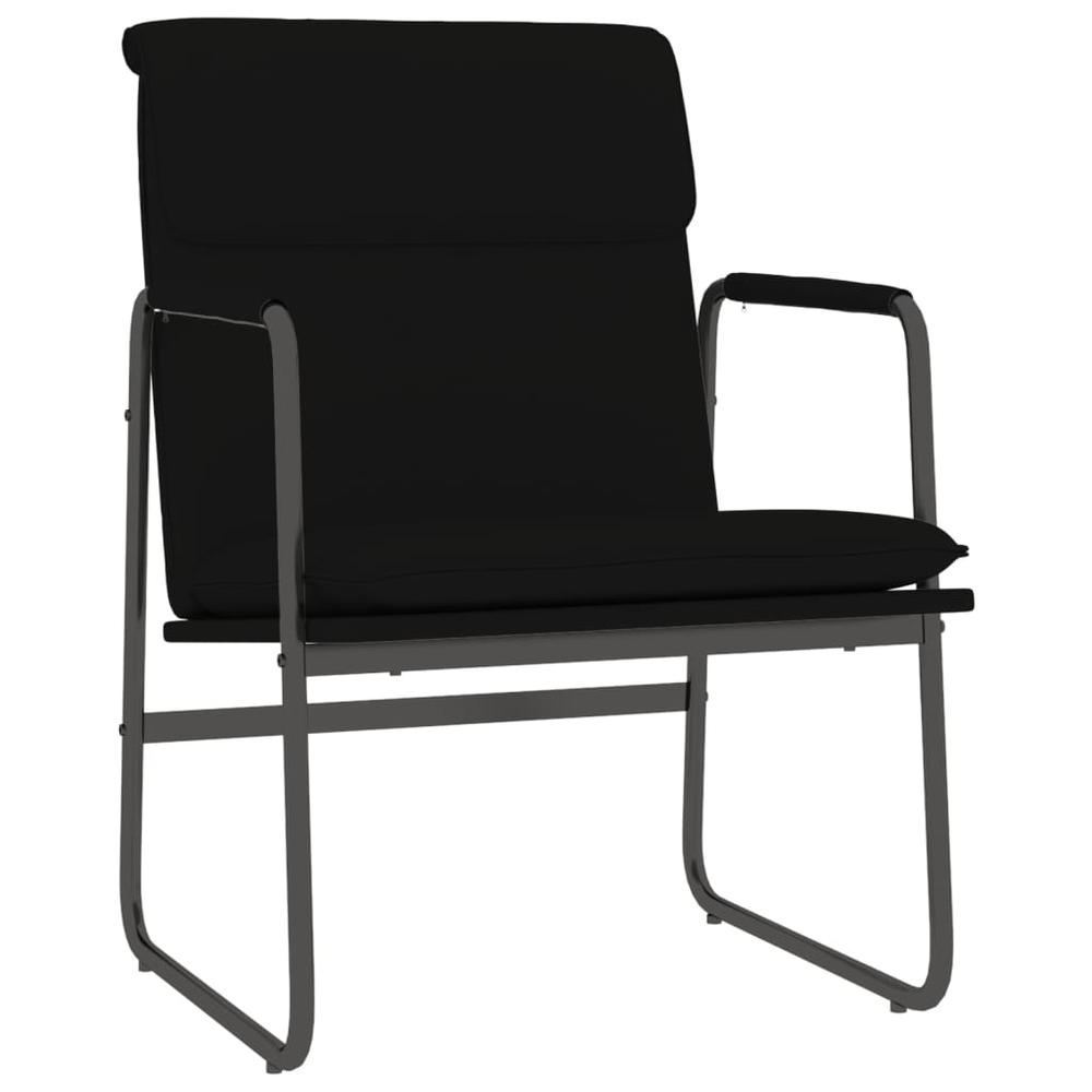Lounge Chair Black 21.7"x25.2"x31.5" Faux Leather. Picture 1