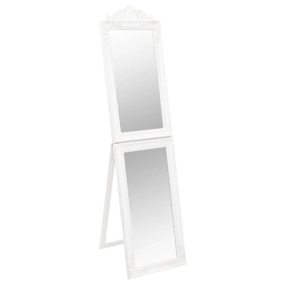 Free-Standing Mirror White 15.7"x63". Picture 1