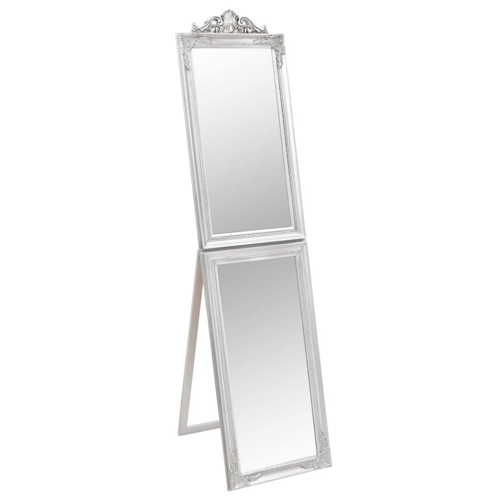 Free-Standing Mirror Silver 15.7"x63". Picture 1
