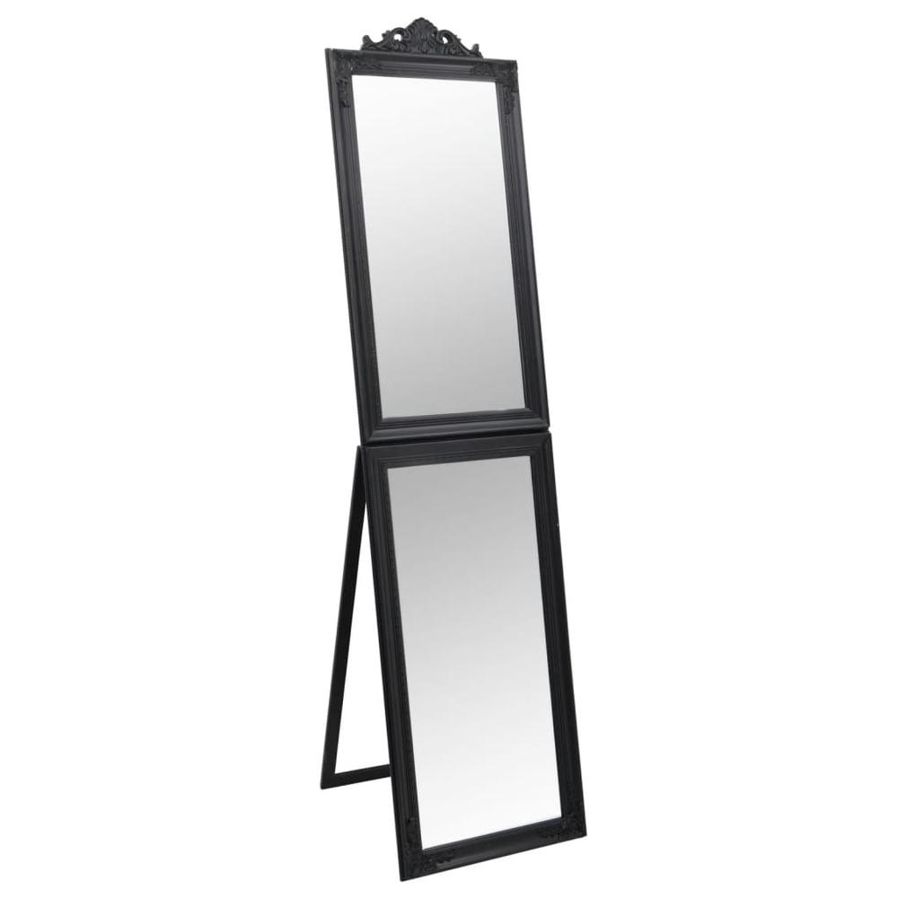 Free-Standing Mirror Black 15.7"x63". Picture 1