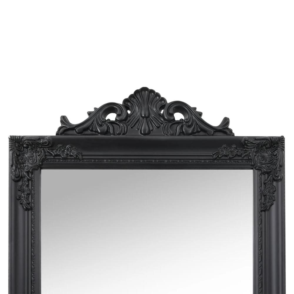 Free-Standing Mirror Black 15.7"x63". Picture 4