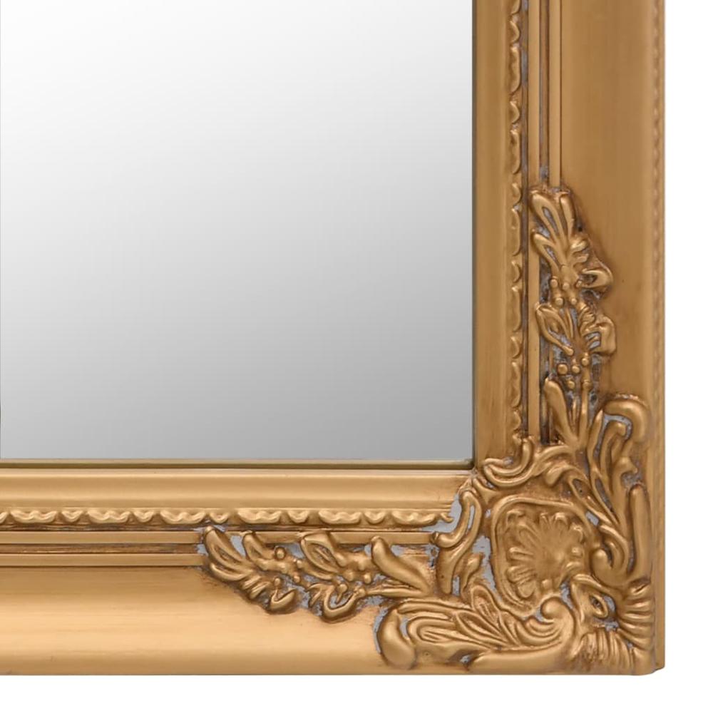 Free-Standing Mirror Gold 17.7"x70.9". Picture 5