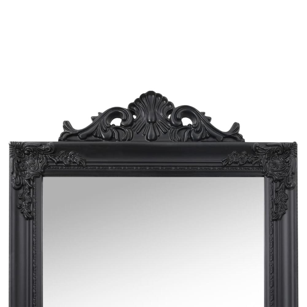 Free-Standing Mirror Black 17.7"x70.9". Picture 4