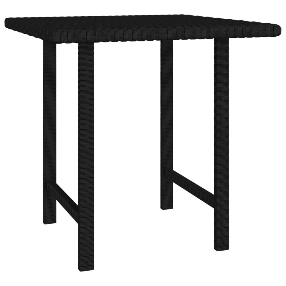 Side Tables 3 pcs Black Poly Rattan. Picture 3