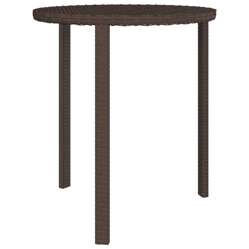 Side Tables 3 pcs Brown Poly Rattan. Picture 4