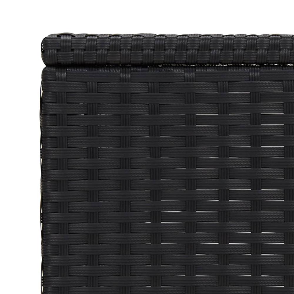 C Table Black 15.7"x13.8"x23.6" Poly Rattan. Picture 5