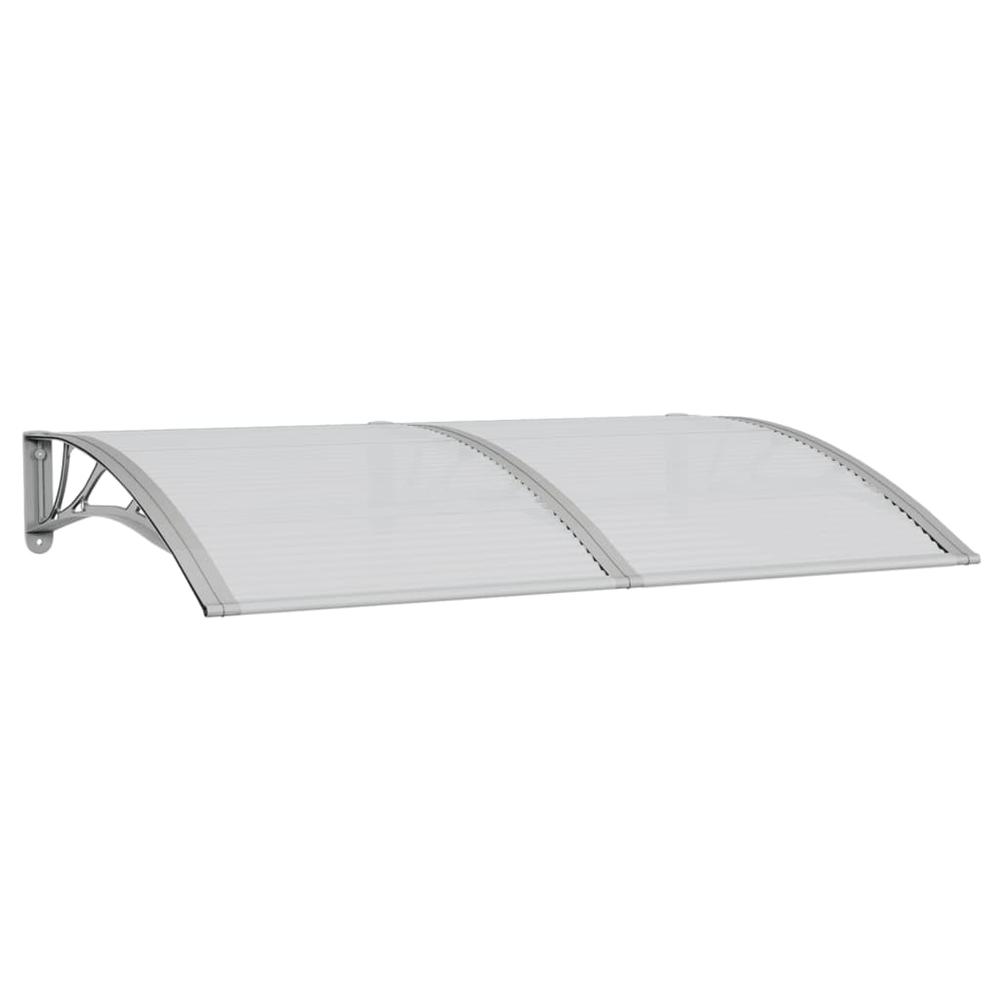 Door Canopy Gray 59.1"x39.4" Polycarbonate. Picture 1