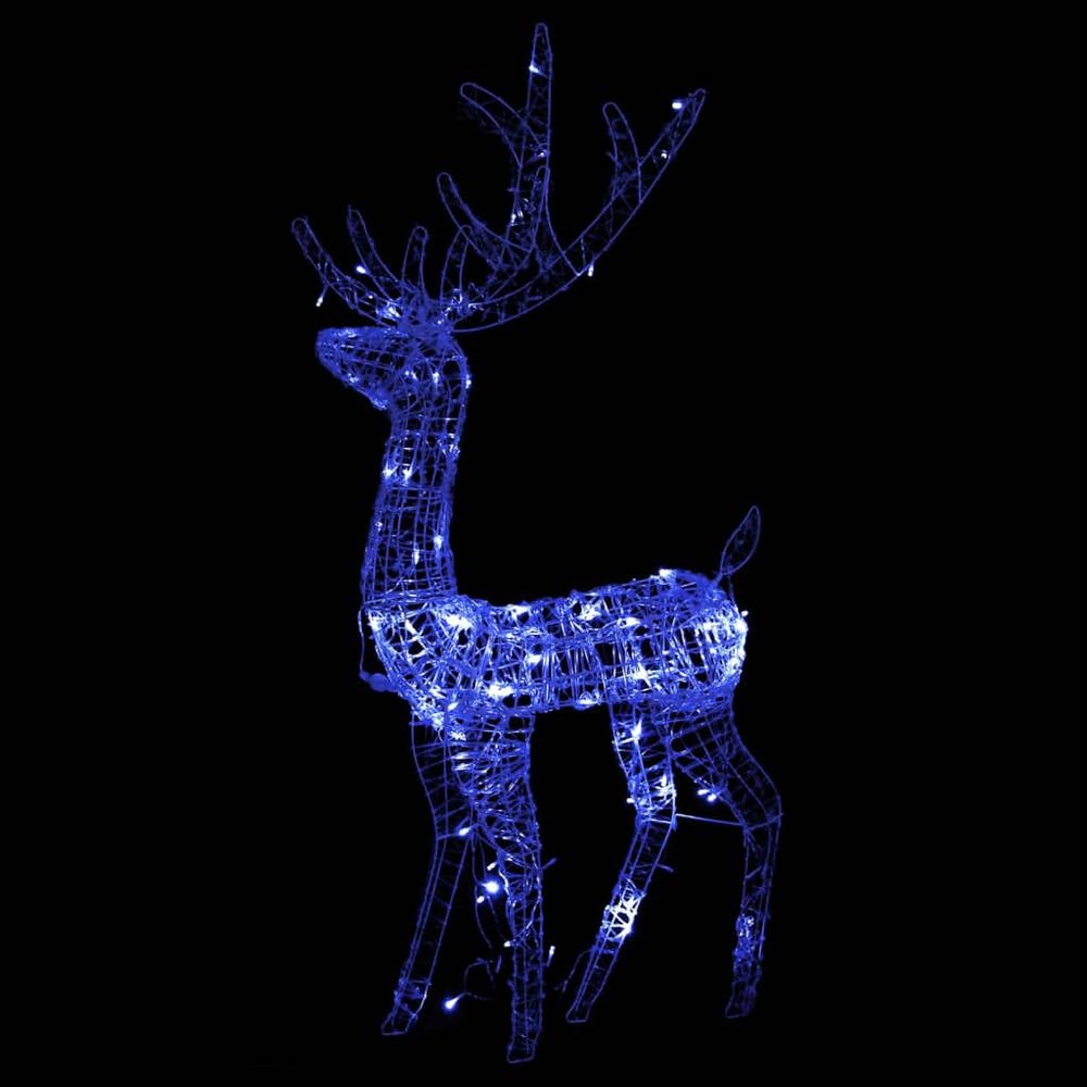 vidaXL Acrylic Reindeer Christmas Decorations 3 pcs 47.2" Blue. Picture 7