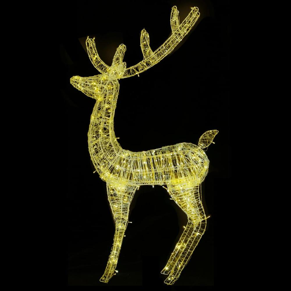 vidaXL XXL Acrylic Christmas Reindeers 250 LED 3 pcs 70.9" Warm White. Picture 7