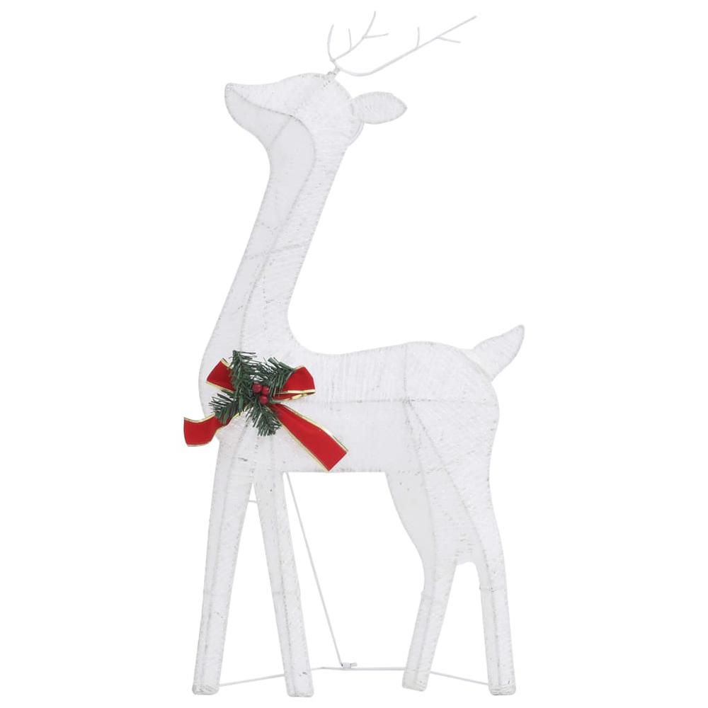 vidaXL Christmas Reindeers 6 pcs White Cold White Mesh. Picture 6