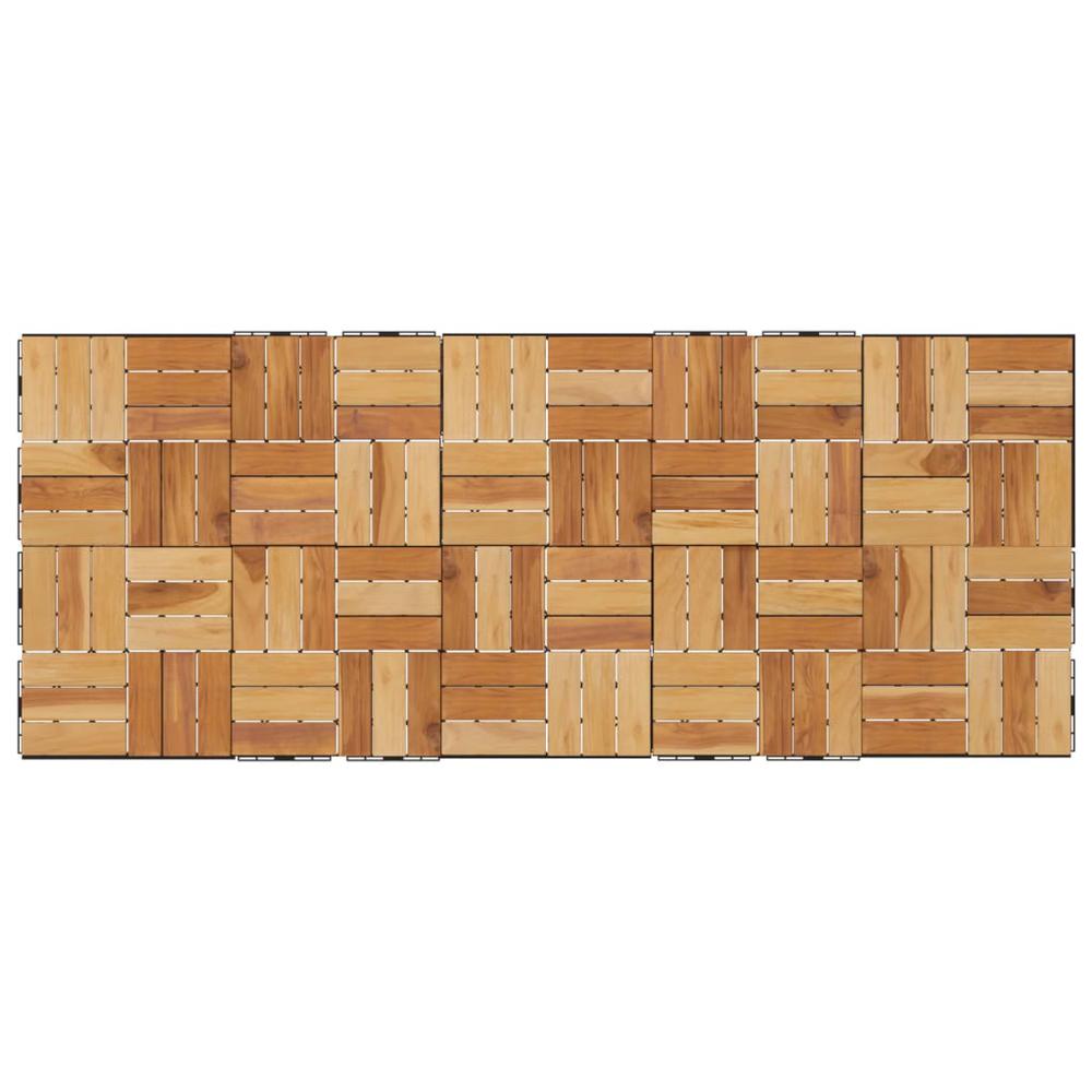 Decking Tiles 10 pcs 11.8"x11.8" Solid Wood Teak. Picture 3