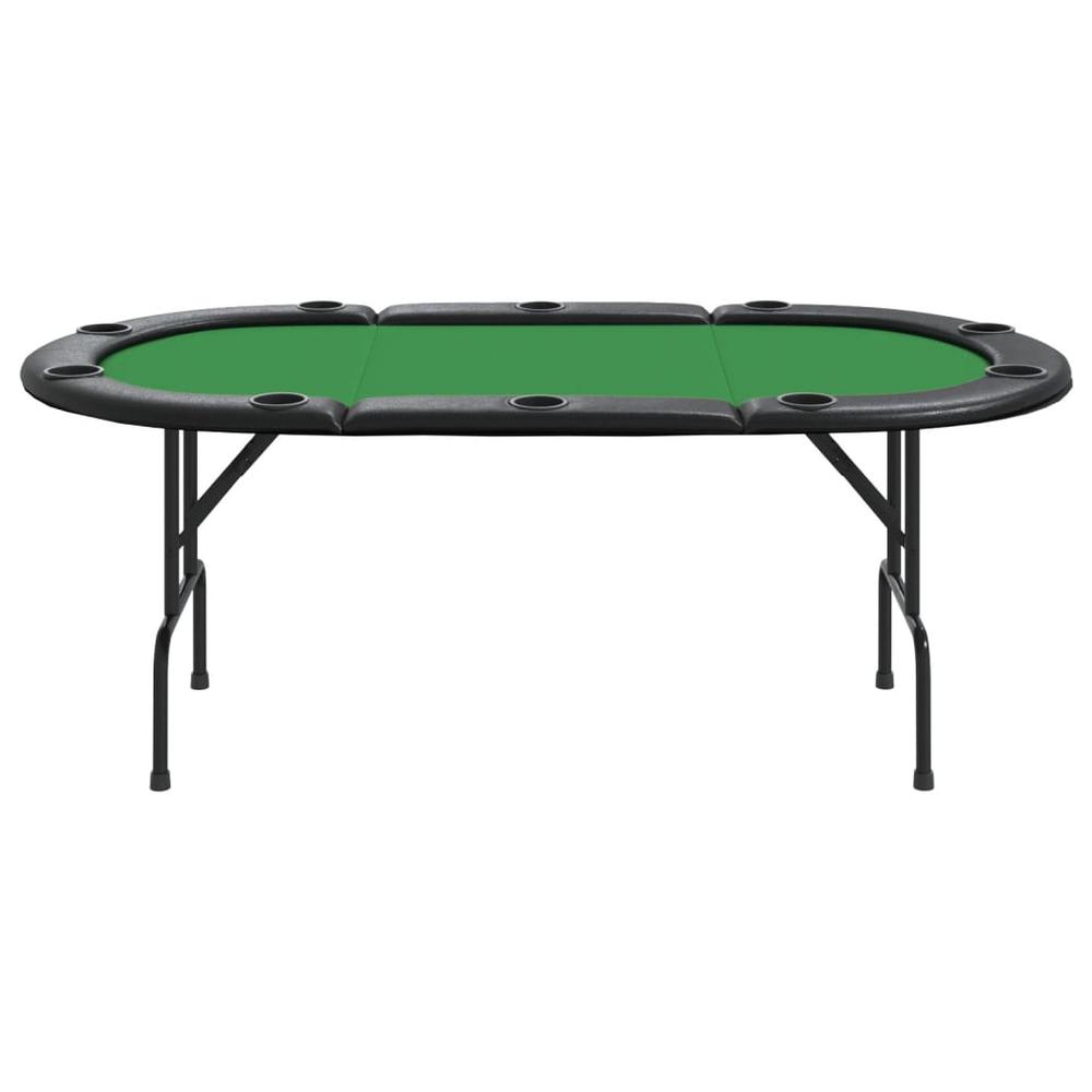 10-Player Folding Poker Table Green 81.1"x41.7"x29.5". Picture 2
