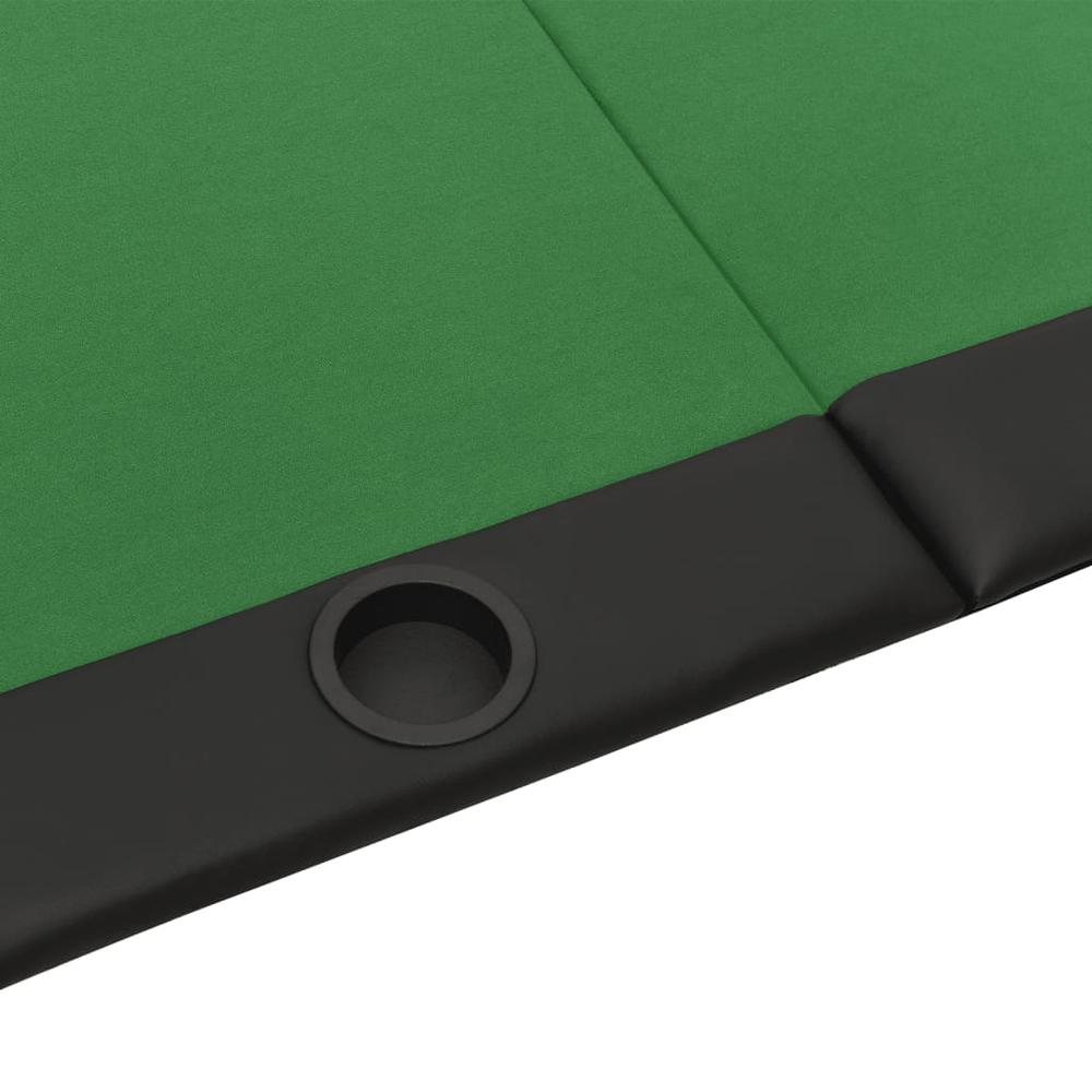 10-Player Folding Poker Table Green 81.1"x41.7"x29.5". Picture 3