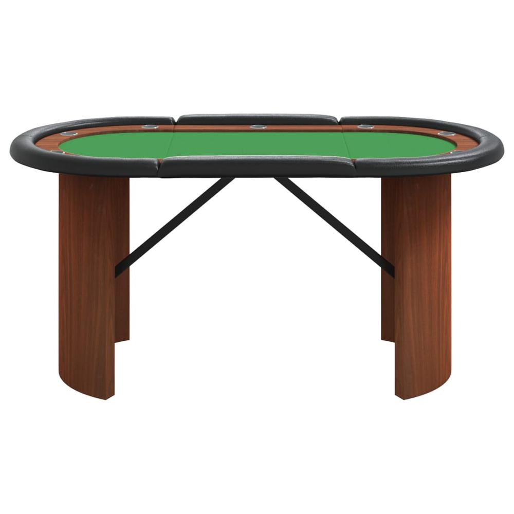 10-Player Poker Table Green 63"x31.5"x29.5". Picture 2