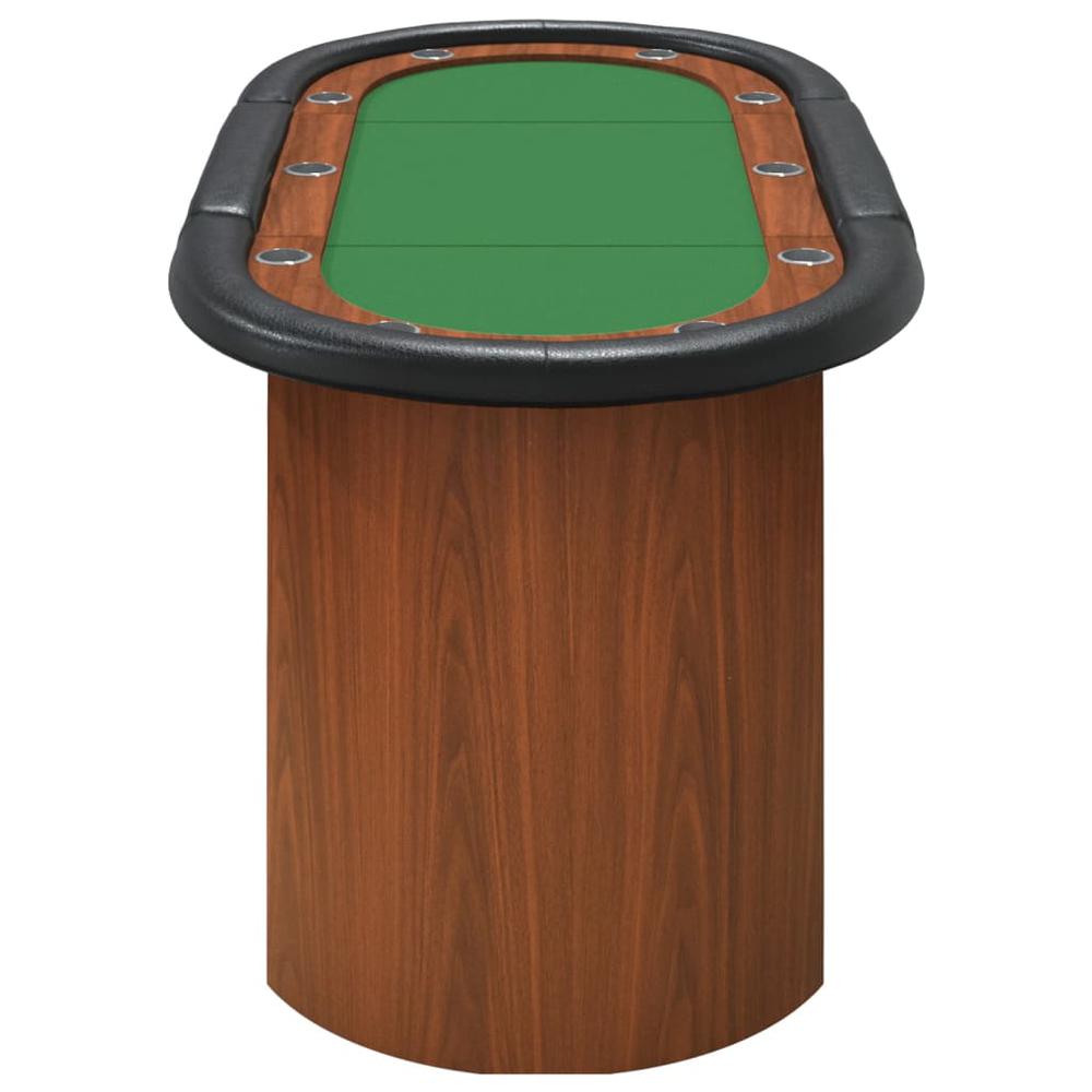 10-Player Poker Table Green 63"x31.5"x29.5". Picture 3