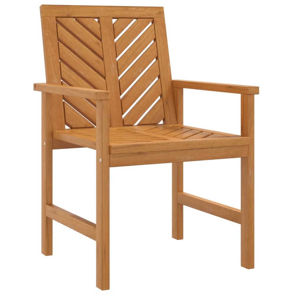 Patio Dining Chairs 2 pcs Solid Wood Acacia. Picture 2