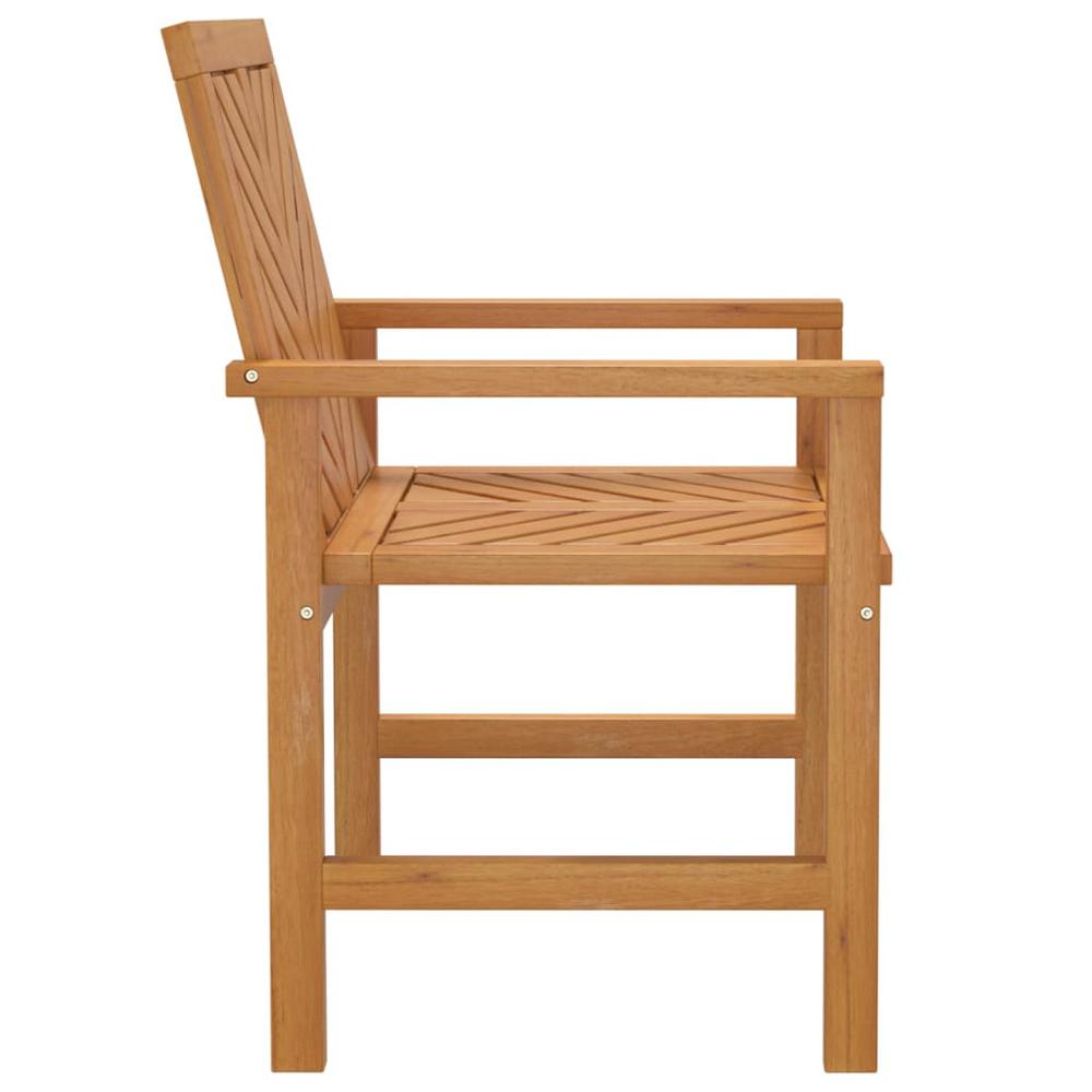 Patio Dining Chairs 2 pcs Solid Wood Acacia. Picture 4