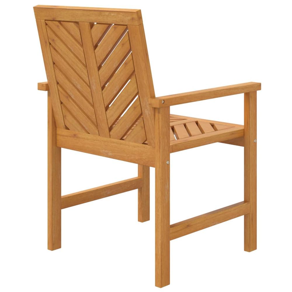 Patio Dining Chairs 2 pcs Solid Wood Acacia. Picture 5