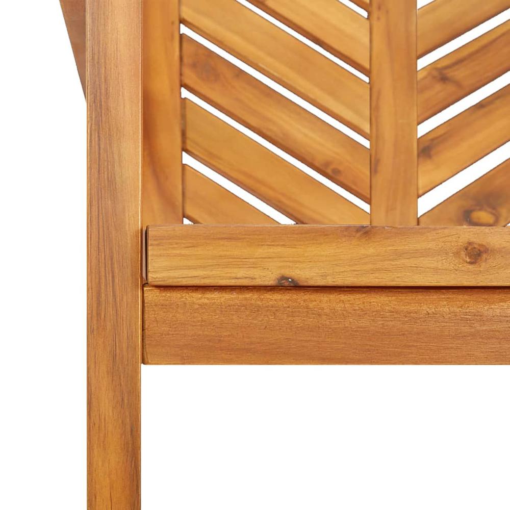 Patio Dining Chairs 2 pcs Solid Wood Acacia. Picture 6