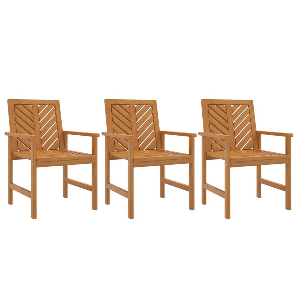 Patio Dining Chairs 3 pcs Solid Wood Acacia. Picture 1