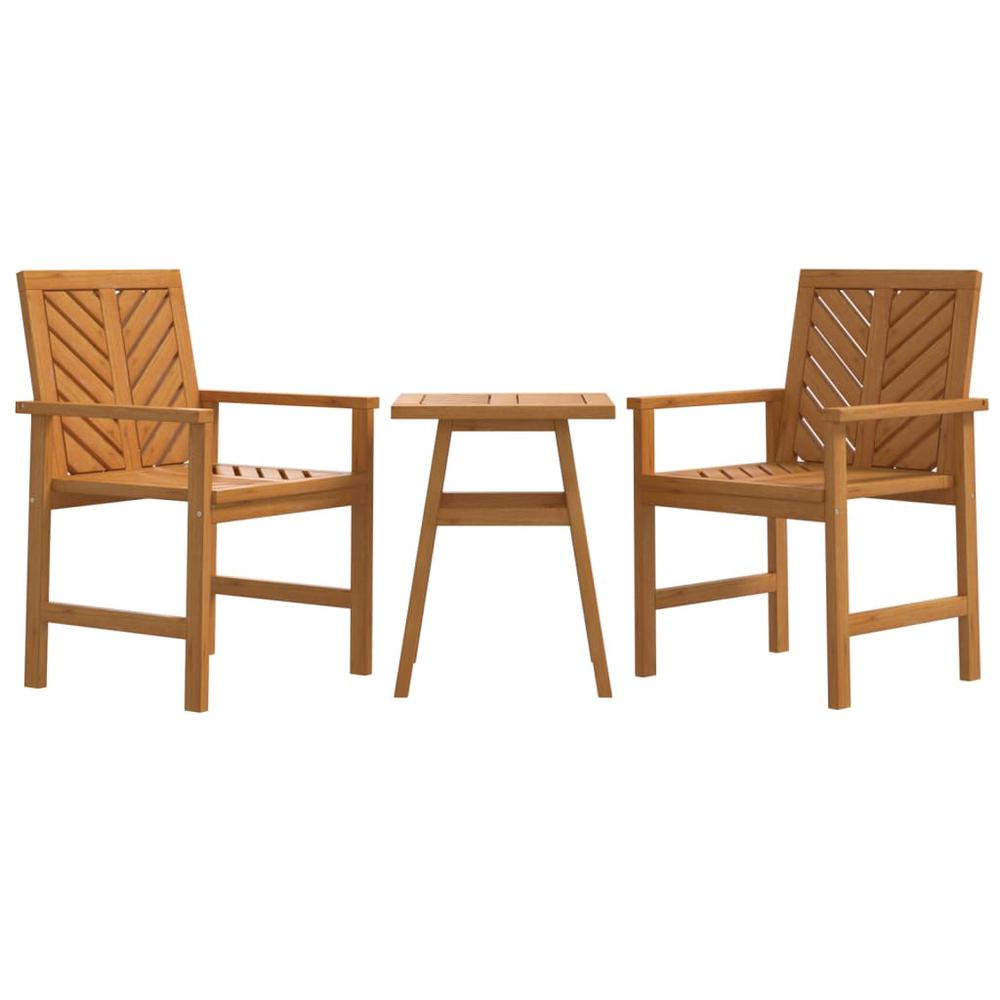 3 Piece Patio Lounge Set Solid Wood Acacia. Picture 1
