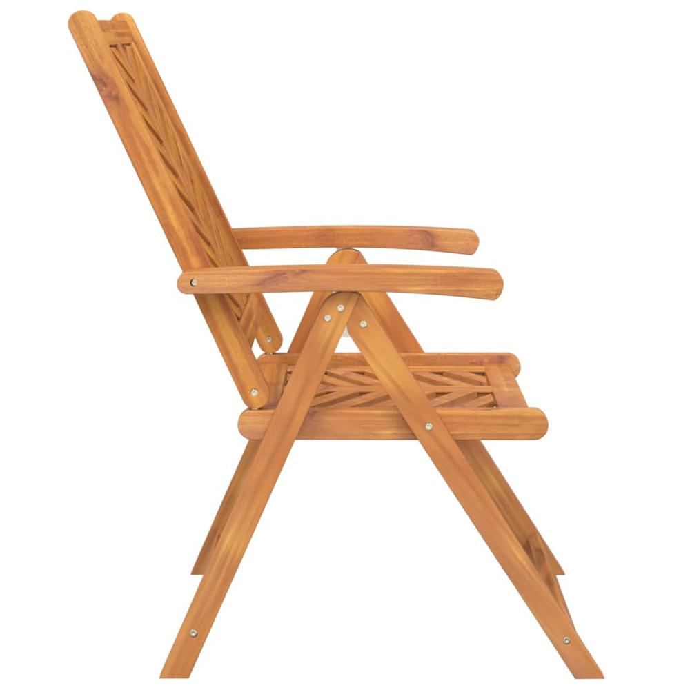Reclining Patio Chairs 2 pcs Solid Wood Acacia. Picture 4