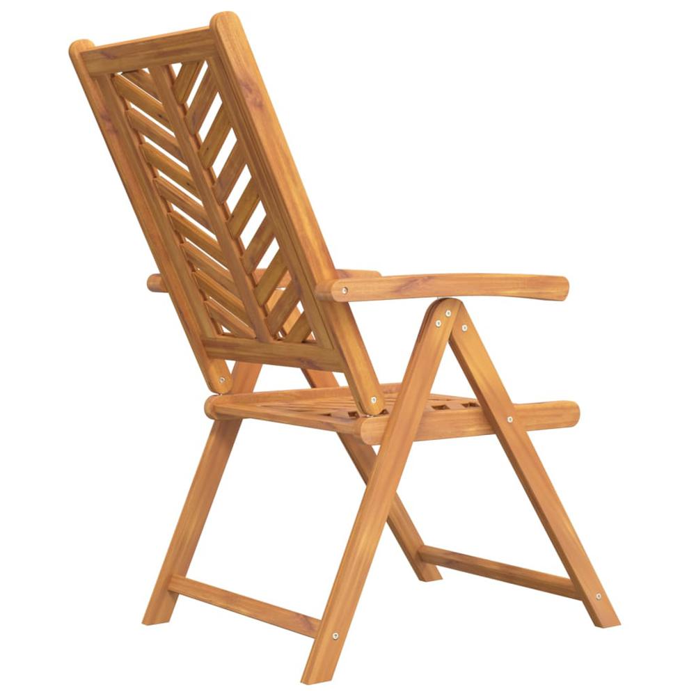 Reclining Patio Chairs 2 pcs Solid Wood Acacia. Picture 5