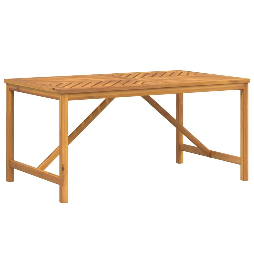 Patio Dining Table 59.1"x35.4"x29.1" Solid Wood Acacia. Picture 2