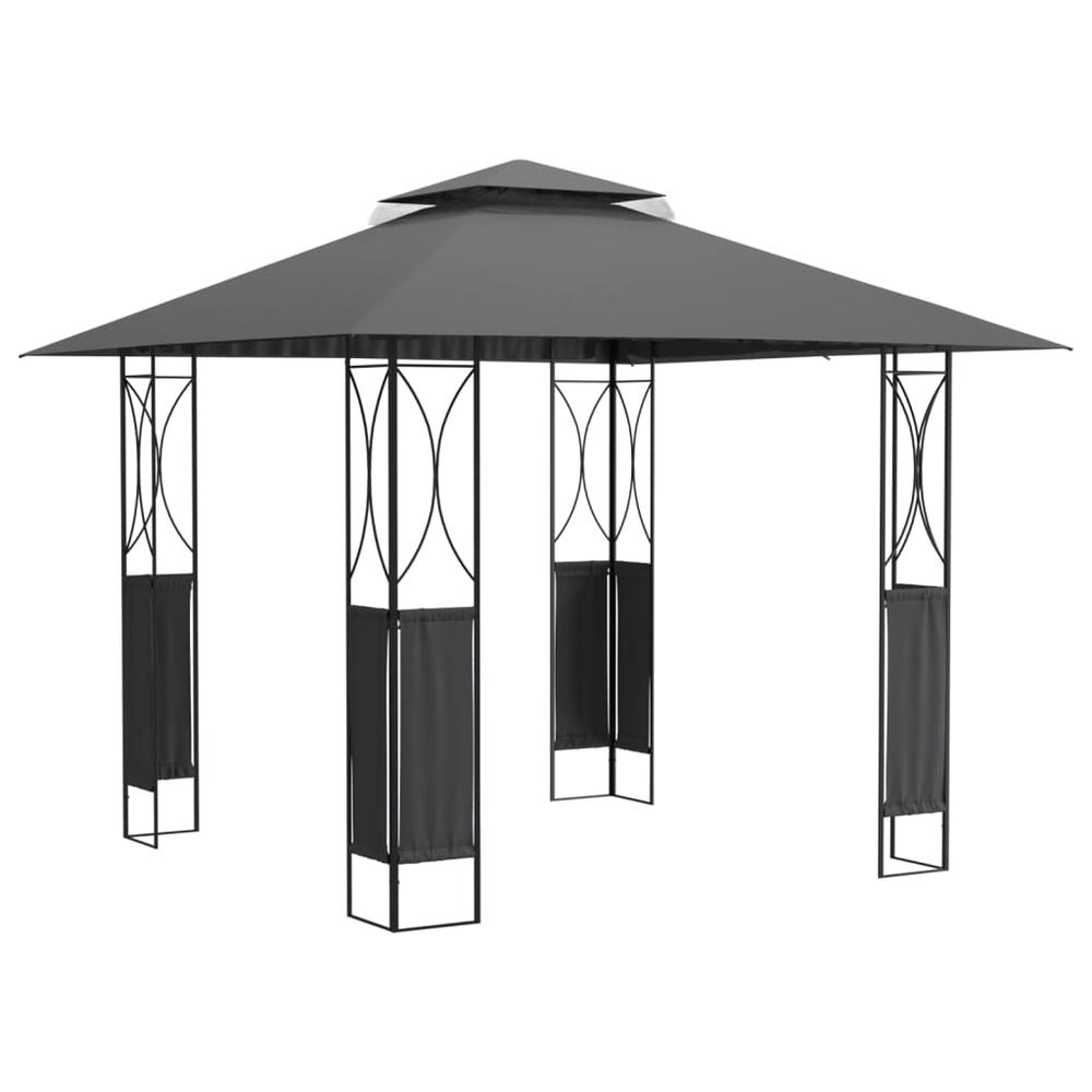 Gazebo with Roof Anthracite 118.1"x118.1"x106.3" Steel. Picture 1