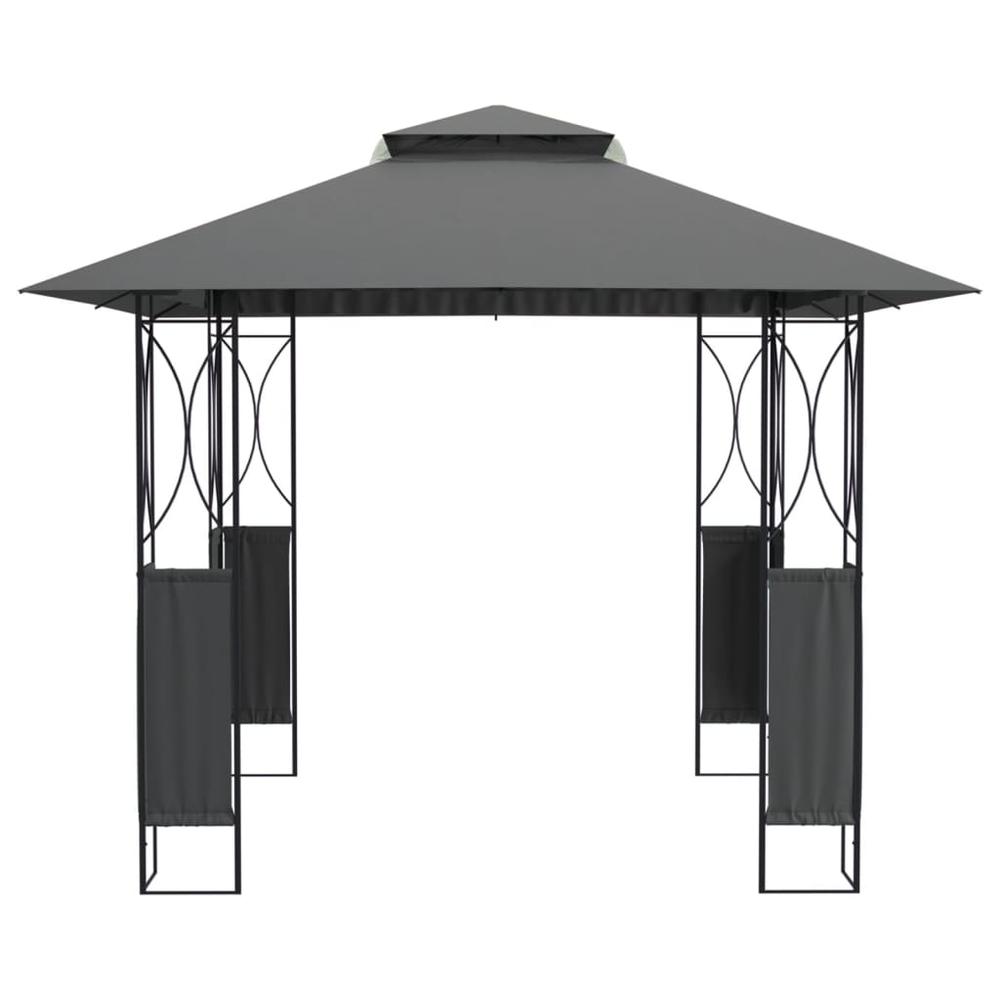 Gazebo with Roof Anthracite 118.1"x118.1"x106.3" Steel. Picture 2