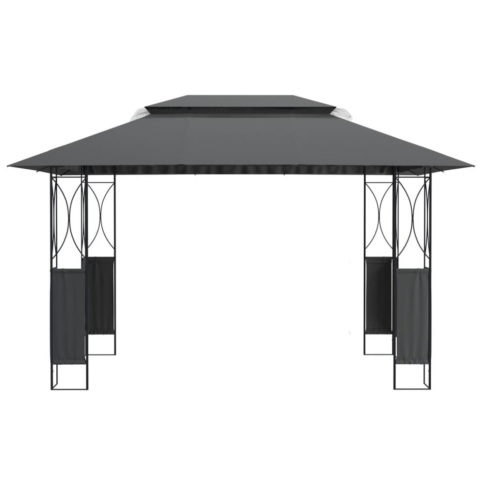 Gazebo with Roof Anthracite 157.5"x118.1"x106.3" Steel. Picture 2