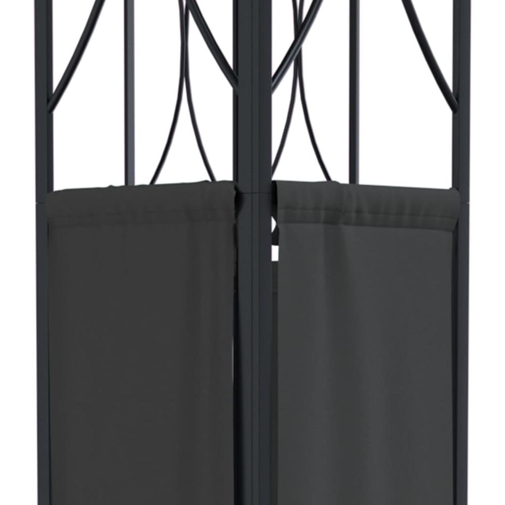 Gazebo with Roof Anthracite 157.5"x118.1"x106.3" Steel. Picture 3