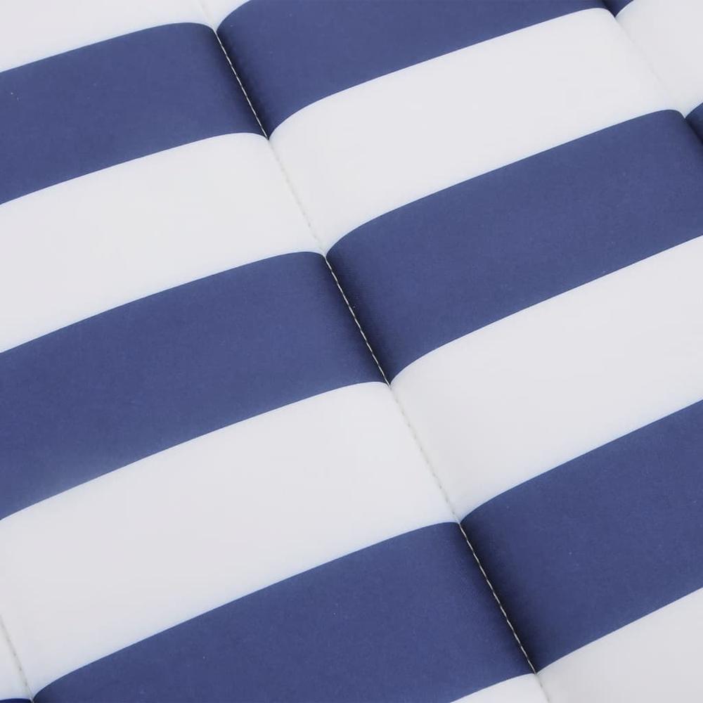 Sun Lounger Cushion Blue&White Stripe Oxford Fabric. Picture 7