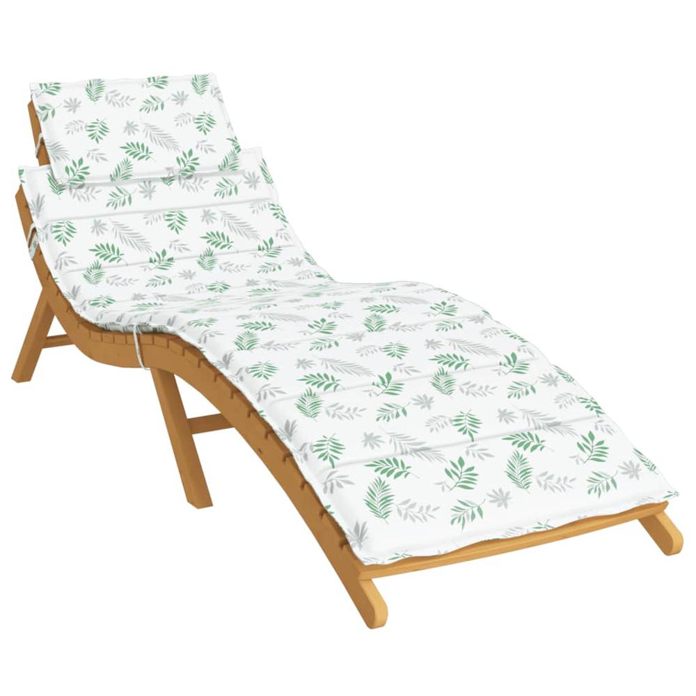 Sun Lounger Cushion Leaf Pattern Oxford Fabric. Picture 2