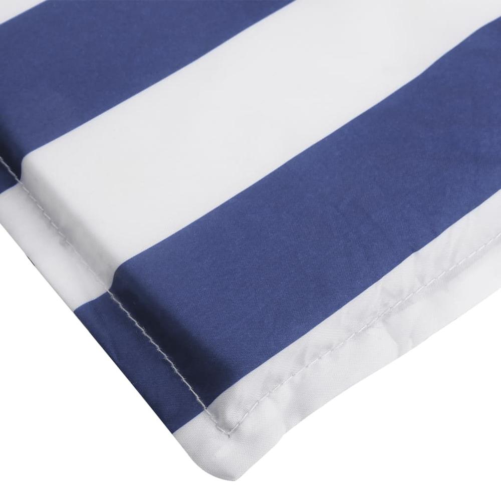 Sun Lounger Cushion Blue&White Stripe Oxford Fabric. Picture 5