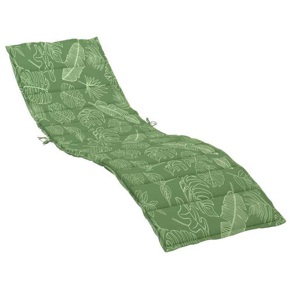 Sun Lounger Cushion Leaf Pattern Oxford Fabric. Picture 1