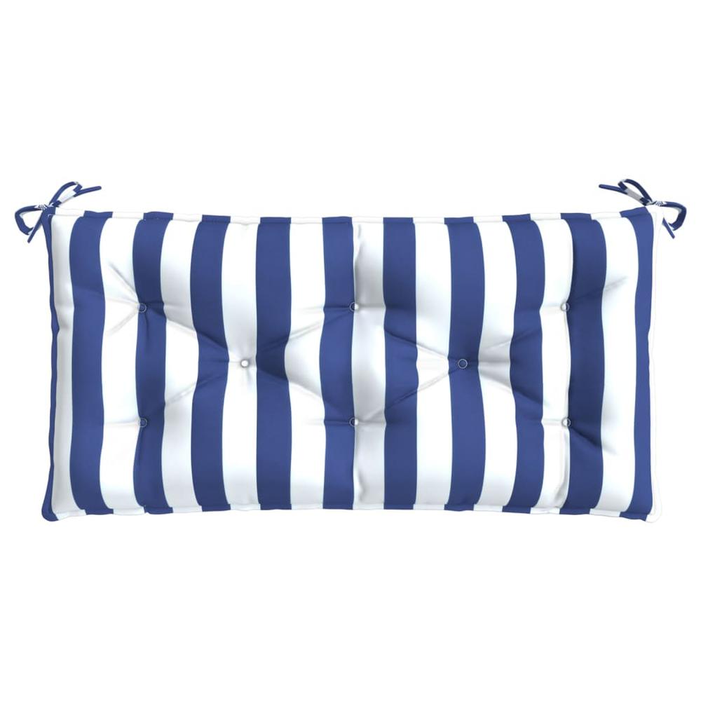 Garden Bench Cushion Blue&White Stripe 39.4"x19.7"x2.8" Oxford Fabric. Picture 3