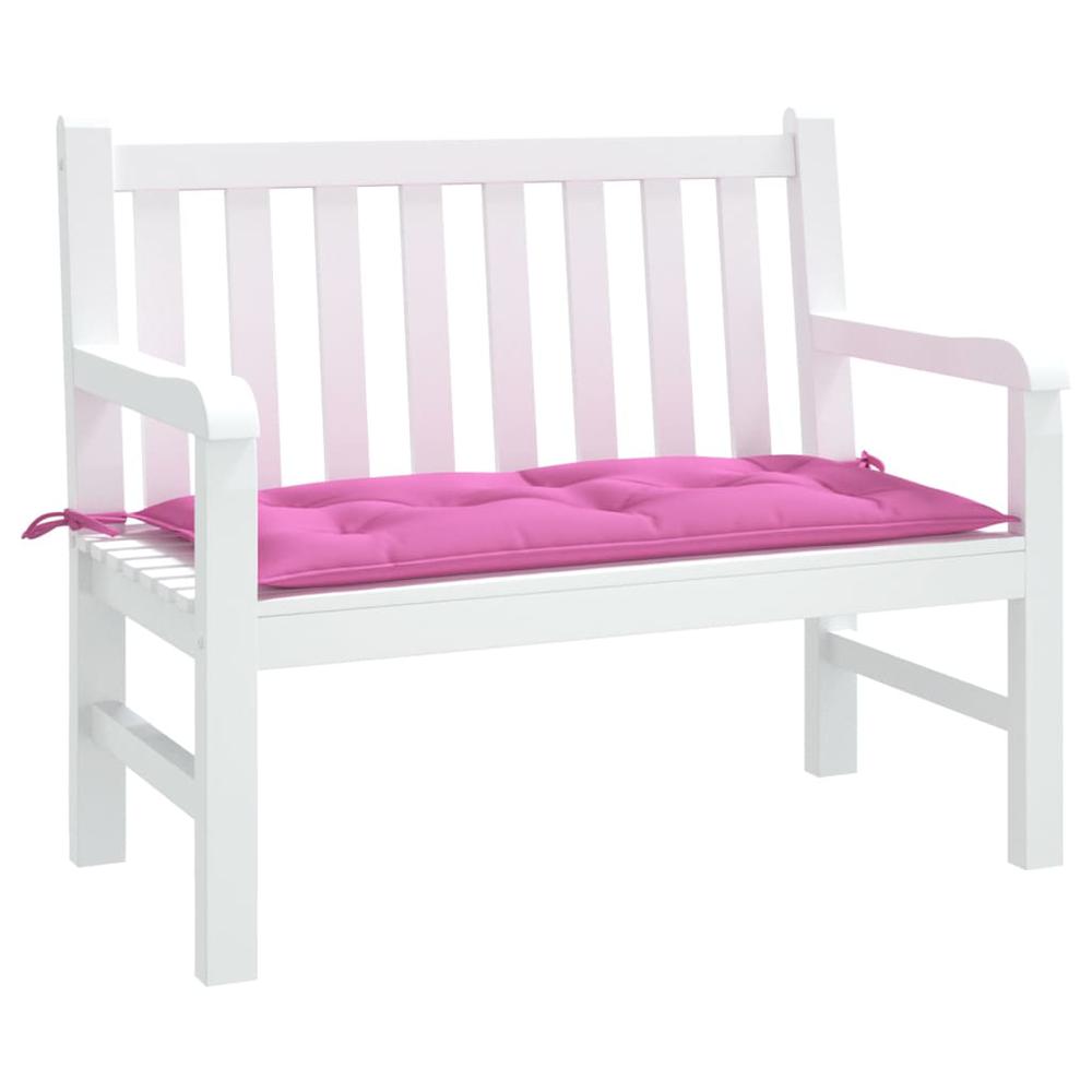 Garden Bench Cushion Pink 39.4"x19.7"x2.8" Oxford Fabric. Picture 2