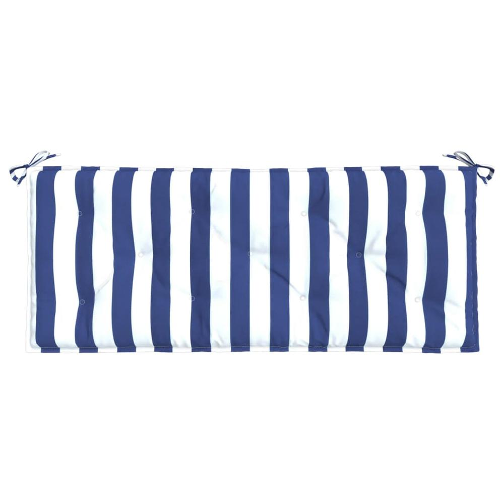 Garden Bench Cushion Blue&White Stripe 47.2"x19.7"x2.8" Fabric. Picture 3
