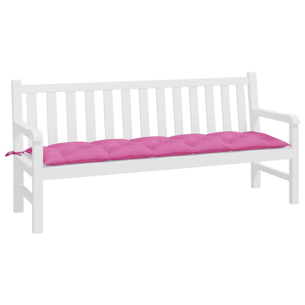 Garden Bench Cushion Pink 70.9"x19.7"x2.8" Oxford Fabric. Picture 2