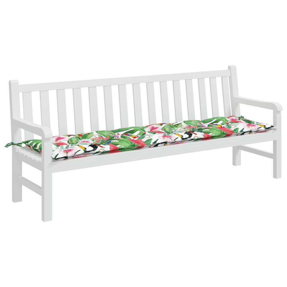 Garden Bench Cushion Multicolor 78.7"x19.7"x2.8" Fabric. Picture 2