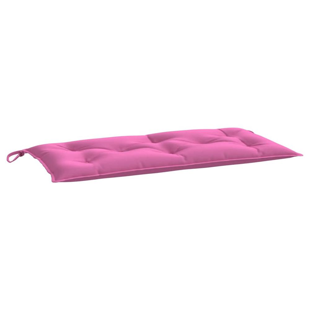 Garden Bench Cushions 2pcs Pink 39.4"x19.7"x2.8" Fabric. Picture 3