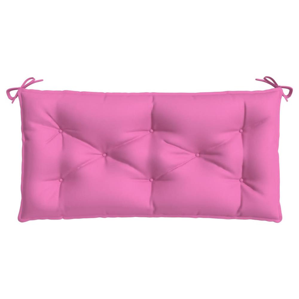 Garden Bench Cushions 2pcs Pink 39.4"x19.7"x2.8" Fabric. Picture 4