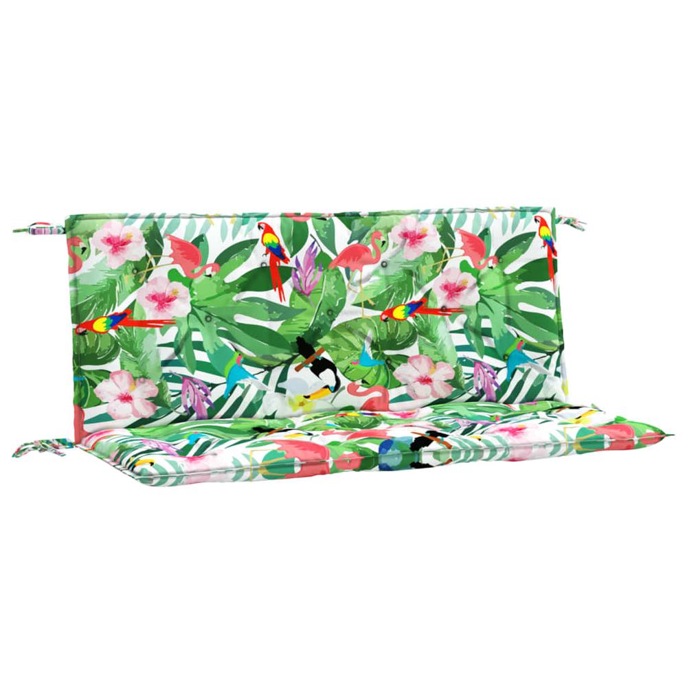 Garden Bench Cushions 2pcs Multicolor 47.2"x19.7"x2.8" Fabric. Picture 1