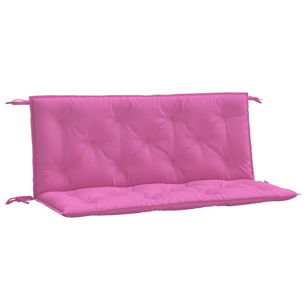 Garden Bench Cushions 2pcs Pink 47.2"x19.7"x2.8" Fabric. Picture 1