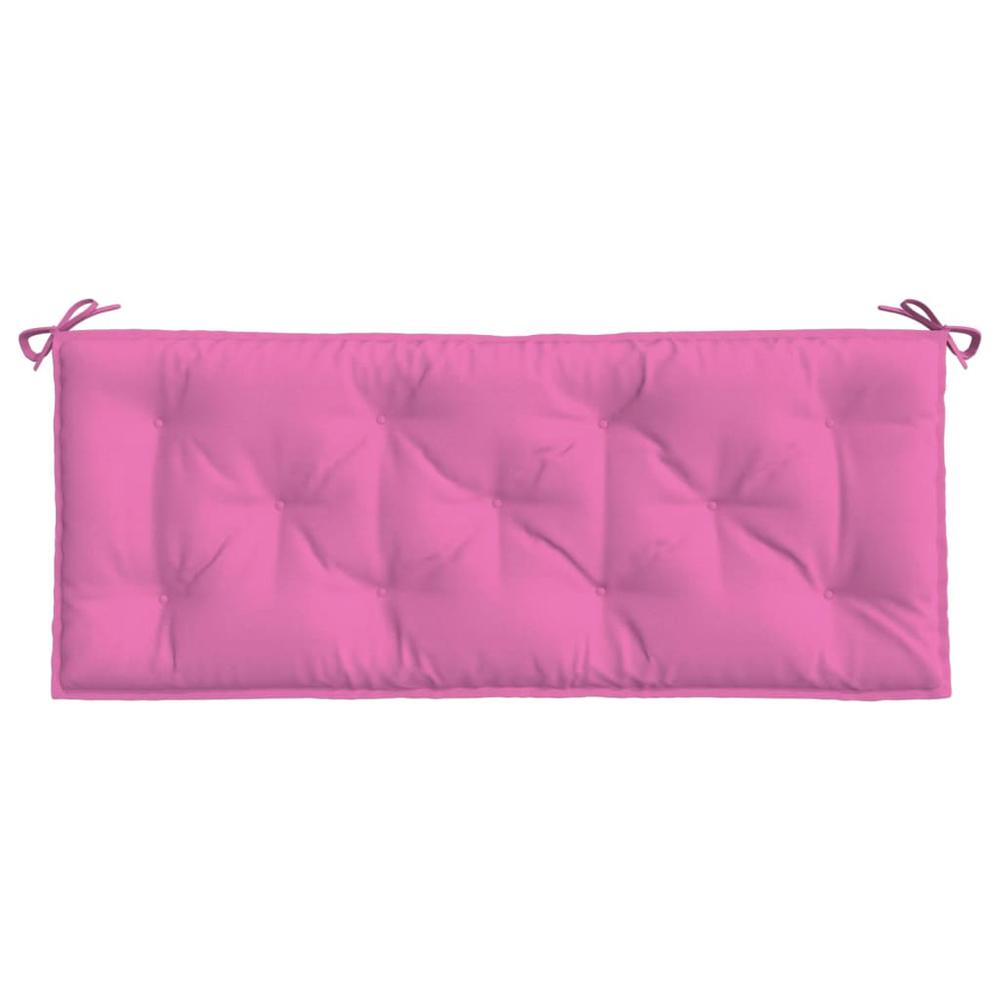 Garden Bench Cushions 2pcs Pink 47.2"x19.7"x2.8" Fabric. Picture 4
