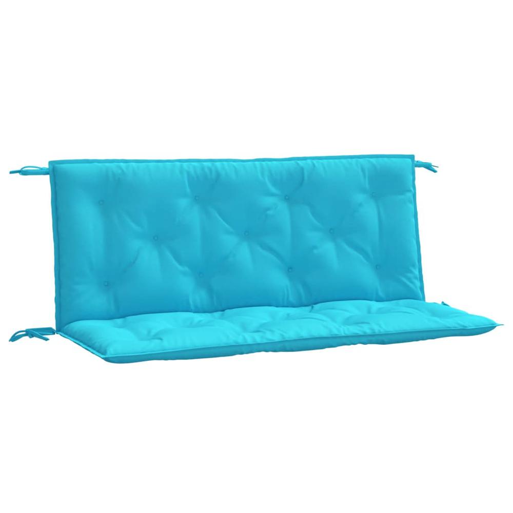 Garden Bench Cushions 2pcs Turquoise 47.2"x19.7"x2.8" Fabric. Picture 1