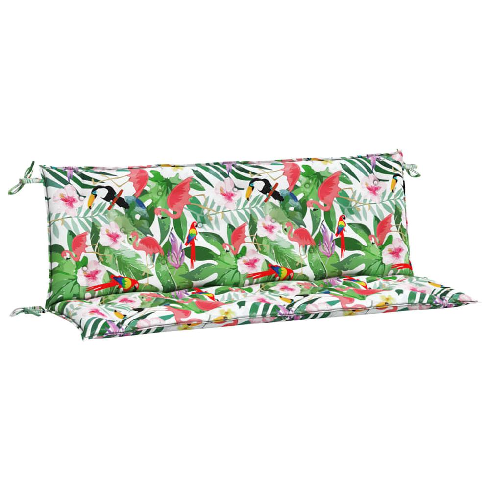 Garden Bench Cushions 2pcs Multicolor 59.1"x19.7"x2.8" Fabric. Picture 1
